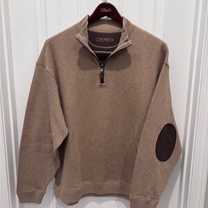 Daniel Cremieux Men's Beige Quarter-Zip Sweater